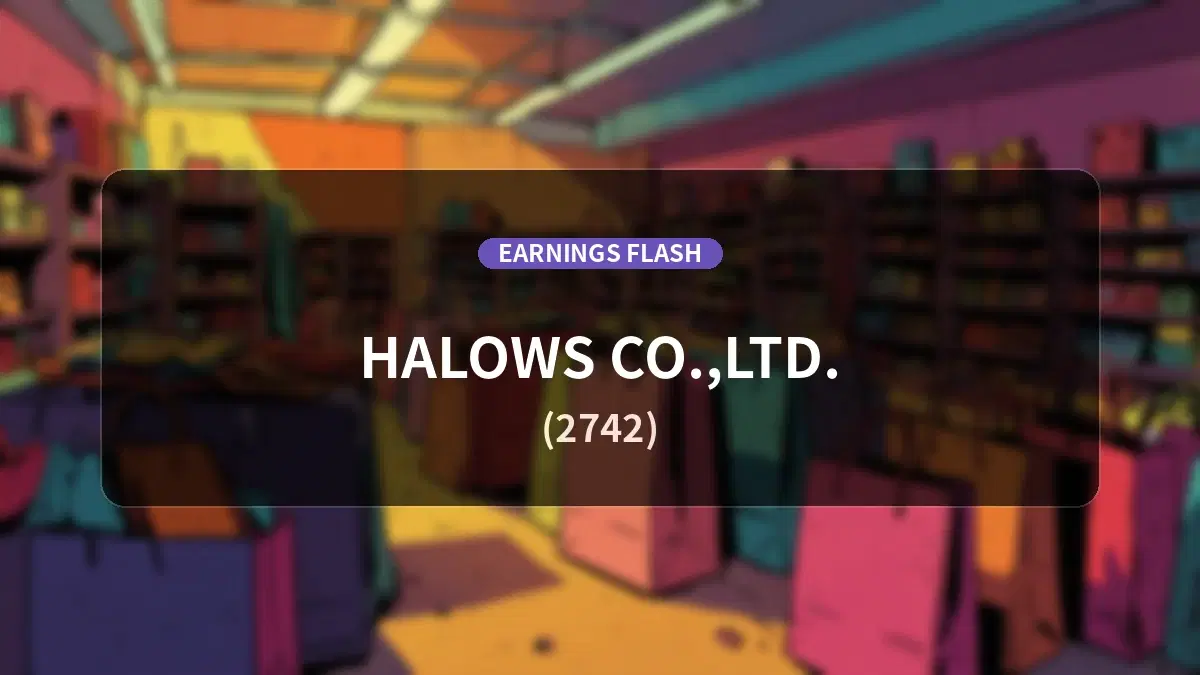 Halu's (2742) Earnings: Operating Income Decreased by -2.6% YoY to 5.708 billion yen