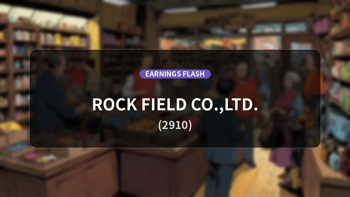 Rock Field (2910) Latest Earnings: Ordinary Profit Surges 383.5% YoY to 206 Million Yen