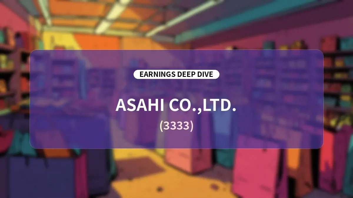 Asahi Co., Ltd. H1 FY2027 Earnings Report: Targeting a 26% Market Share Through High-Value Shifts and a Circular Business Model