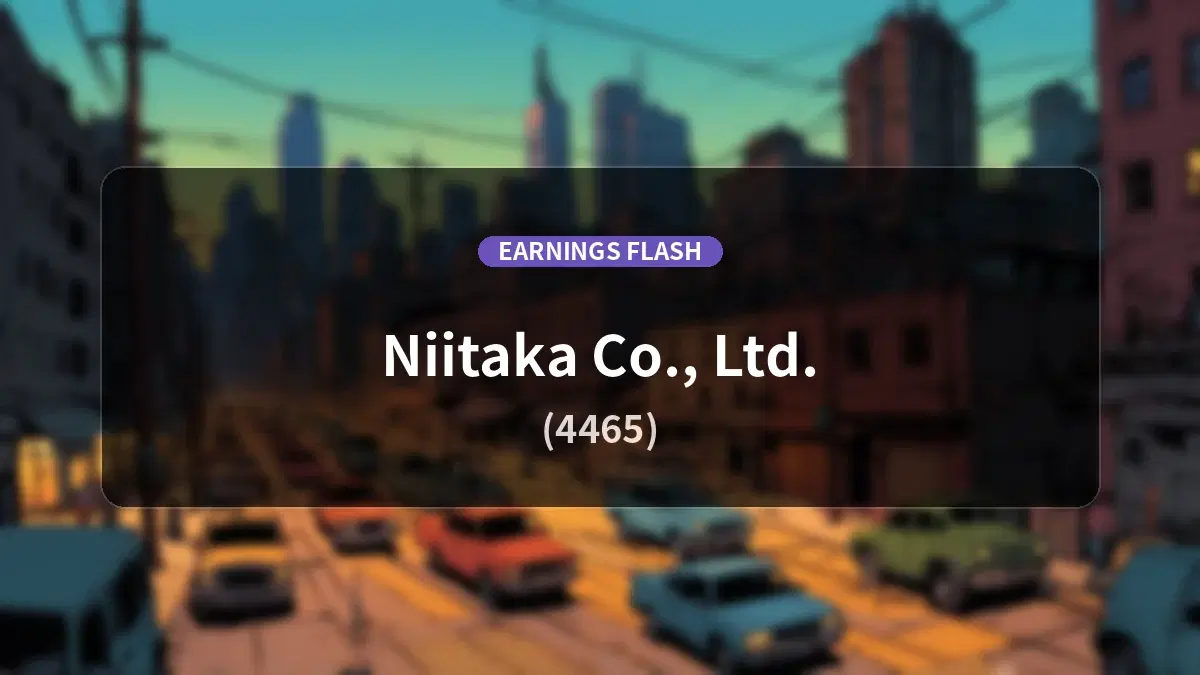 NIITAKA (4465) Earnings: Operating Income Up +0.5% YoY to 585 million yen