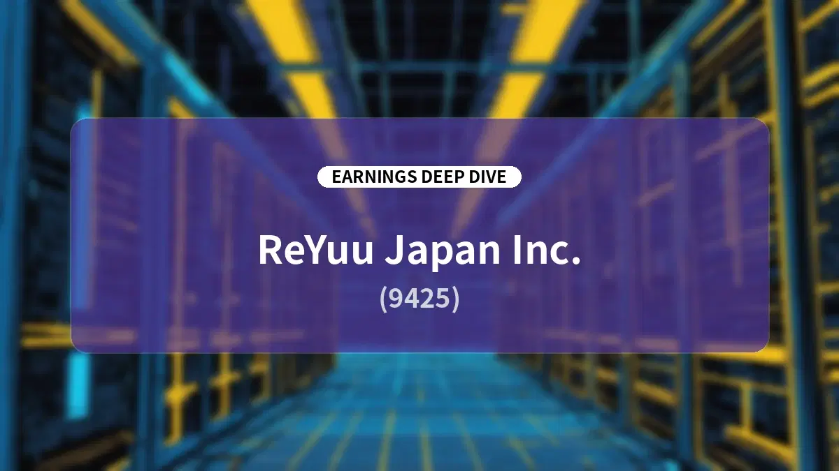 ReYuu Japan 2026年10月期 第3四半期決算ディープダイブ:滞留在庫処理の一巡とM&A推進により3Q単独営業黒字へ転換